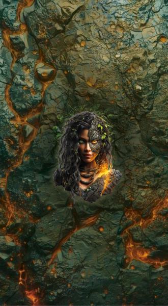 Dschungeltochter - Kunstleder Portmoneepanel